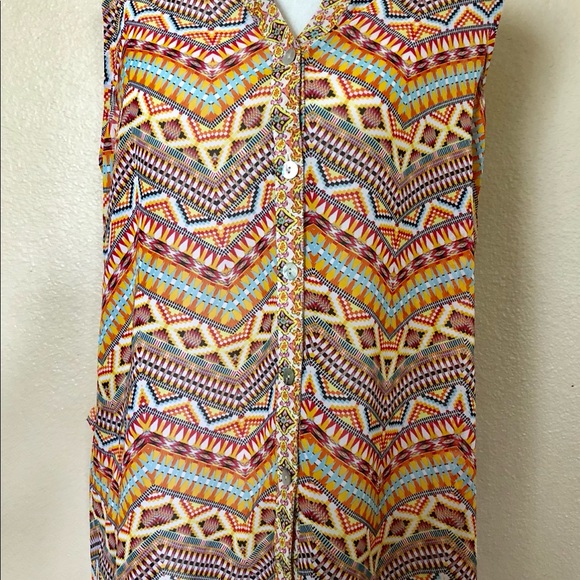 Anthropologie Fig & Flower sleeveless top large - Picture 2 of 8